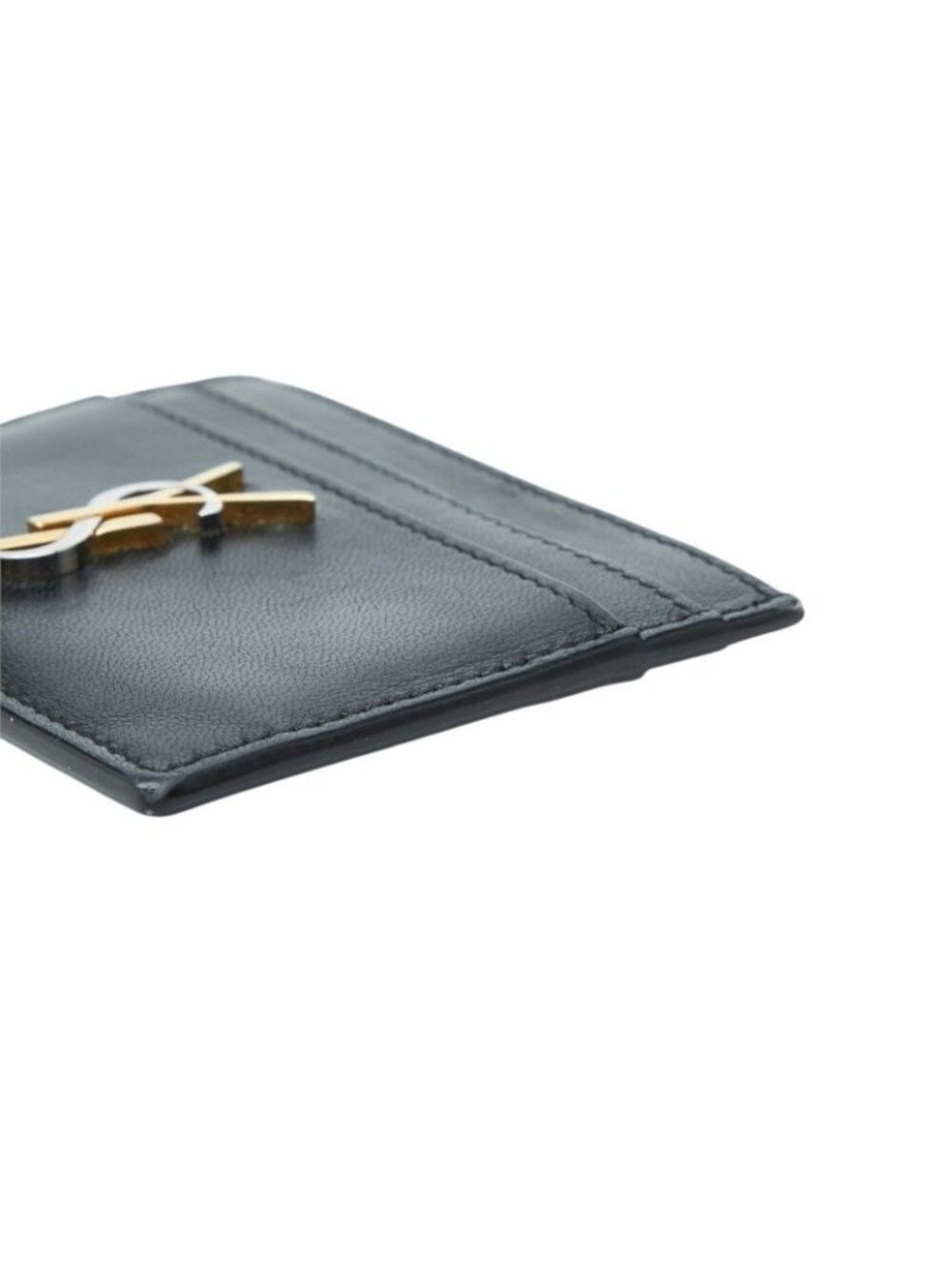 Saint Laurent YSL Logo Card Case Black Leather - Picture 4 of 9